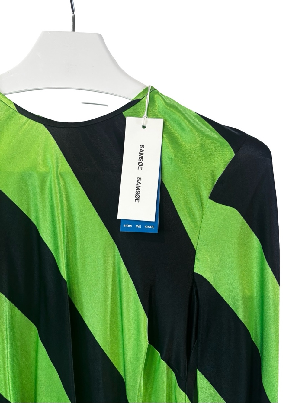 Green & Black Stripe Women’s Dress